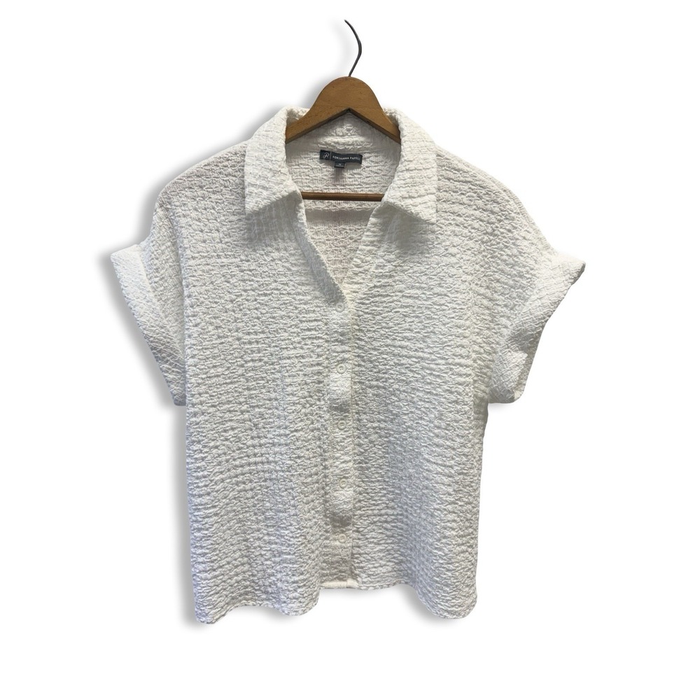 Adriana Papell Women's White Button Up